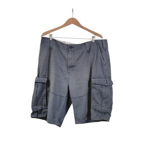 Nautica Men's Navigator Cargo Shorts 40W Blue Gray Utility Classic Fit Cotton